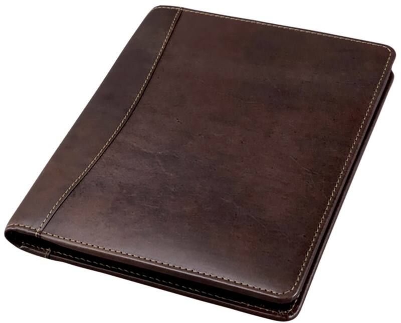 Conférencier Alassio Cuir Marron 19 x 2,5 x 23 cm