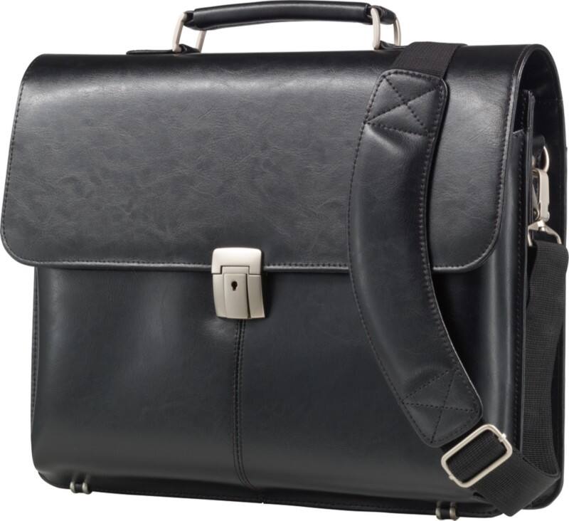 Alassio laptopschoudertas FAENZA 15 inch leer bruin