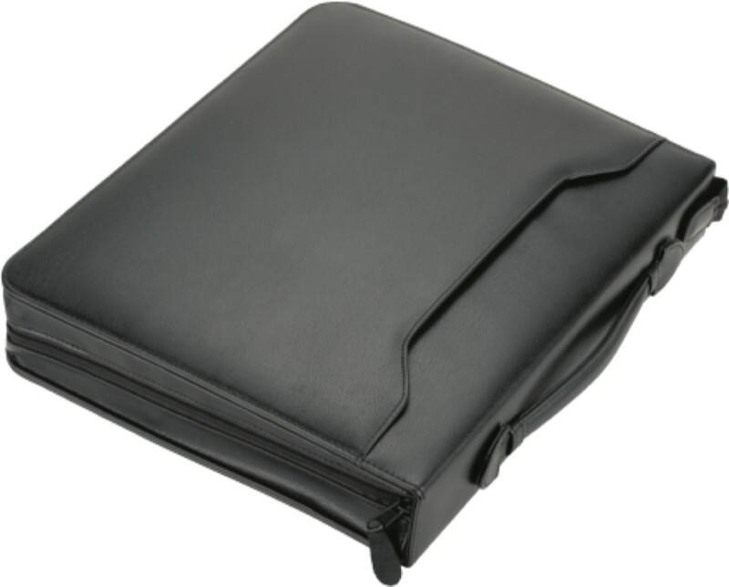 Conférencier Alassio Arezzo I Cuir Noir 30 x 6 x 36 cm