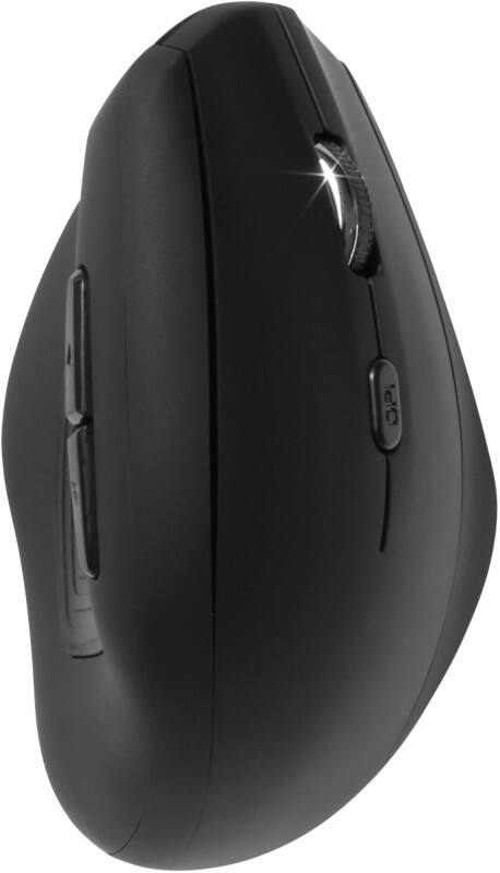 Souris ergonomique sans fil Viking ERGO Capteur optique Pour droitiers USB-A Nano récepteur Noir