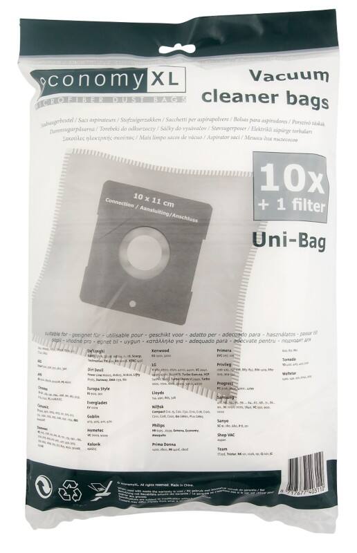 Economy XL Stofzuigerzakken Uni-Bag Wit 10 Stuks