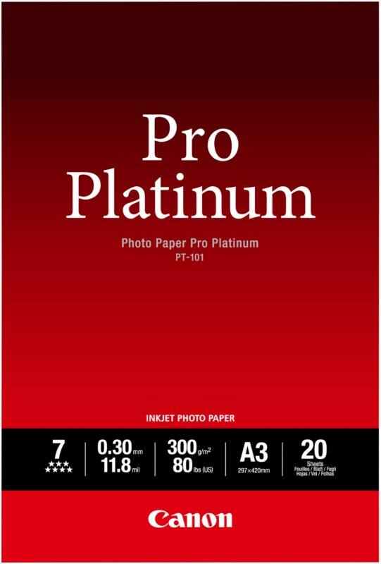 Papier photo Canon PT-101 A3 300 g/m² Blanc 20 Feuilles