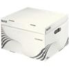 Boîtes d'archivage Leitz easyboxx 6136 avec couvercle format M blanc carton 36,7 x 32,5 x 26,3 cm 15 unités