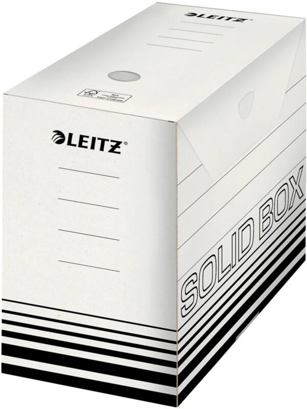 Boîtes d'archivage Leitz Solid 6129 1400 feuilles A4 blanc carton 15 x 25,7 x 33 cm 10 Unités