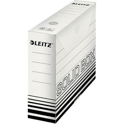 Boîtes d'archivage Leitz Solid 6127 700 feuilles A4 blanc carton 8 x 25,7 x 33 cm 10 unités