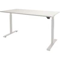 Bureau assis-debout Schaffenburg Dextro Basic Blanc craie, blanc 120 x 80 x 75 cm