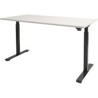 Bureau assis-debout Schaffenburg Dextro Basic Blanc craie, noir 120 x 80 x 75 cm