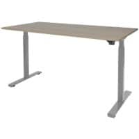 Schaffenburg Zit-sta-bureau Dextro Basic Robson eiken, aluminium 1200 x 800 mm