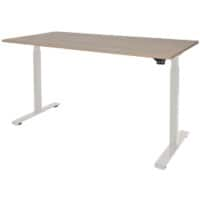 Bureau assis-debout Schaffenburg Dextro Basic Havana Cherry Blanc 160 x 80 x 75 cm