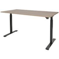 Schaffenburg Zit-sta-bureau Dextro Basic Havanna kersen, zwart 1600 x 800 mm