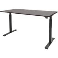 Bureau assis-debout Schaffenburg Dextro Basic Chêne Logan Noir 160 x 80 x 75 cm