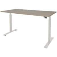 Schaffenburg Zit-sta-bureau Dextro Basic Robson eiken, wit 1800 x 800 mm