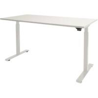 Bureau assis-debout Schaffenburg Dextro Basic Hauteur ajustable électriquement Rectangulaire Blanc T-Pied 1800 (l) x 900 (p) x 705 (H) mm Mélamine