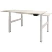 Bureau assis-debout Schaffenburg Dextro Plus Duo Chêne de Lindberg Blanc 120 x 80 x 64,5 cm