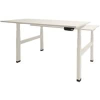 Bureau assis-debout Schaffenburg Dextro Plus Duo Blanc craie Blanc 140 x 80 x 64,5 cm