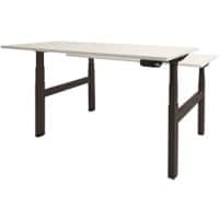 Bureau assis-debout Schaffenburg Dextro Plus Duo Hauteur ajustable électriquement Rectangulaire Blanc Cadre en H 1600 (l) x 800 (p) x 645 (H) mm Mélamine