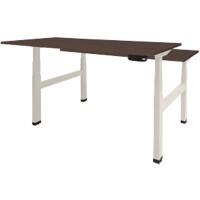 Bureau assis-debout Schaffenburg Dextro Plus Duo Chêne Logan Blanc 160 x 80 x 64,5 cm