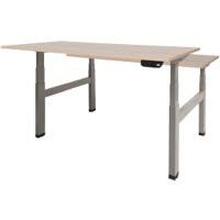 Bureau assis-debout Schaffenburg Dextro Plus Duo Chêne de Lindberg Argenté 180 x 80 x 64,5 cm