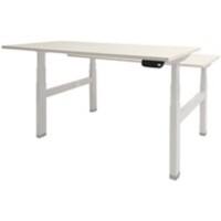 Bureau assis-debout Schaffenburg Dextro Plus Duo Chêne de Lindberg Blanc 180 x 80 x 64,5 cm