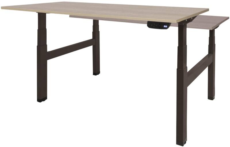 Bureau assis-debout Schaffenburg Dextro Plus Duo Hauteur ajustable électriquement Rectangulaire Chêne Cadre en H 1800 (l) x 800 (p) x 645 (H) mm Mélamine