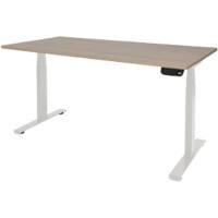 Bureau assis-debout Schaffenburg Dextro Plus Havana Cherry Blanc 120 x 80 x 64,5 cm