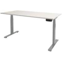 Bureau assis-debout Schaffenburg Dextro Plus Blanc craie, argenté 140 x 80 x 64,5 cm