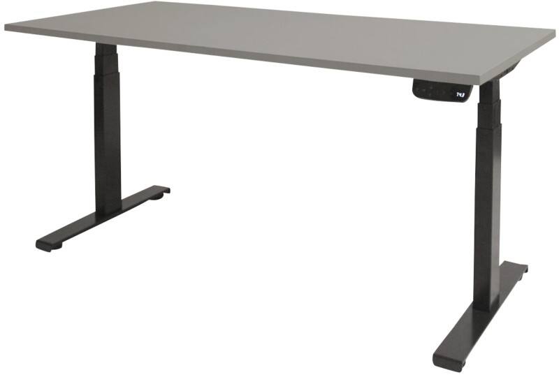 Schaffenburg Dextro Plus Zit-sta-bureau Rechthoekig T-Voet 1.600 (B) x 800 (D) x 645 (H) mm Melamine
