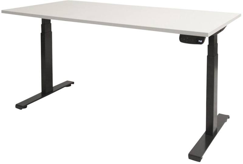 Schaffenburg Dextro Plus Zit-sta-bureau Rechthoekig T-Voet 1.600 (B) x 800 (D) x 645 (H) mm Melamine