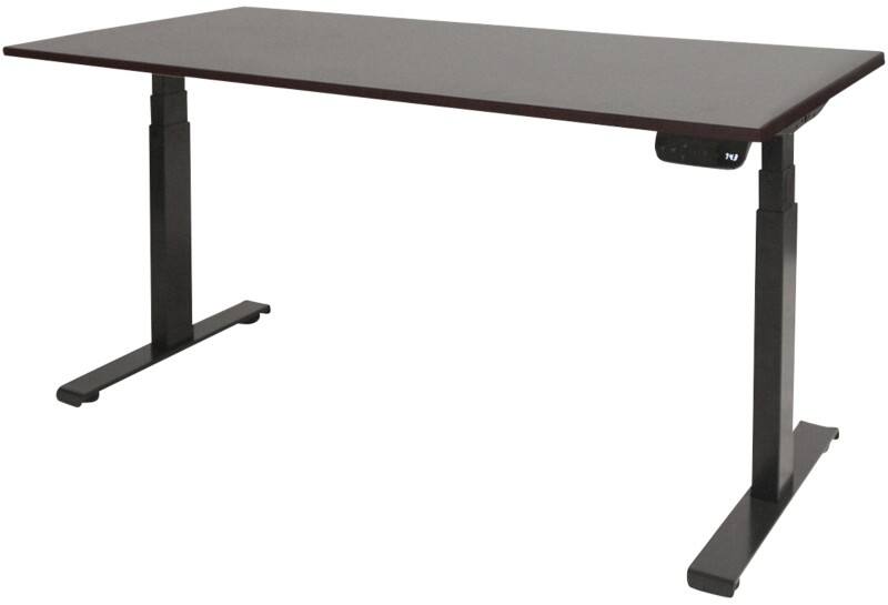 Schaffenburg Dextro Plus Zit-sta-bureau Rechthoekig Eiken T-Voet 1.600 (B) x 800 (D) x 645 (H) mm Melamine