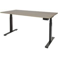 Schaffenburg Dextro Plus Zit-sta-bureau Rechthoekig Eiken T-Voet 1.600 (B) x 800 (D) x 645 (H) mm Melamine