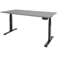 Bureau assis-debout Schaffenburg Dextro Plus Gris, noir 180 x 80 x 64,5 cm