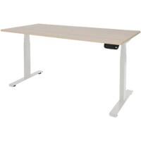 Schaffenburg Dextro Plus Zit-sta-bureau Rechthoekig Eiken T-Voet 1.800 (B) x 800 (D) x 645 (H) mm Melamine