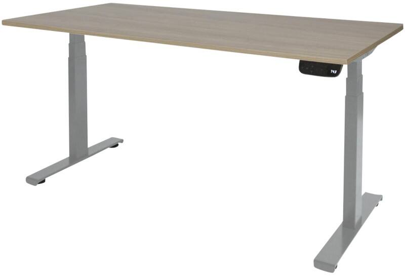 Schaffenburg Dextro Plus Zit-sta-bureau Rechthoekig Eiken T-Voet 1.800 (B) x 800 (D) x 645 (H) mm Melamine