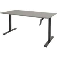 Bureau assis-debout Schaffenburg Dextro Slinger Gris/noir 120 x 80 x 75 cm