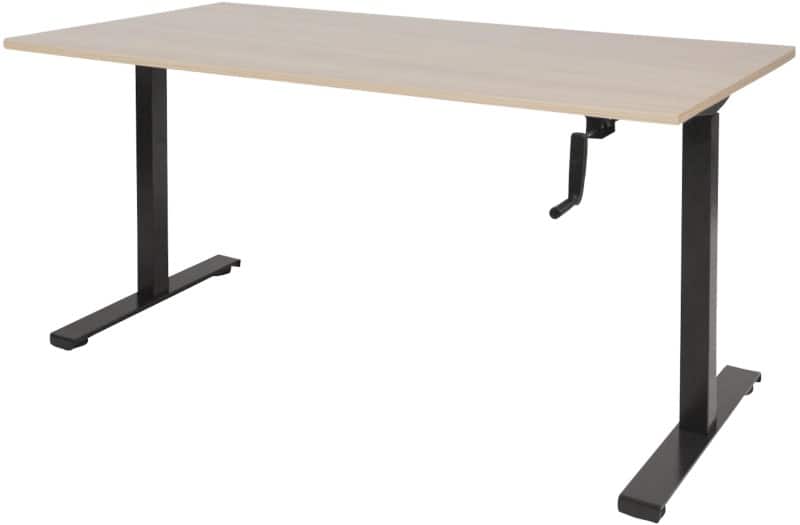 Schaffenburg Dextro Slinger Zit-sta-bureau Rechthoekig Eiken T-Voet 1.200 (B) x 800 (D) x 705 (H) mm Melamine