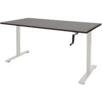 Bureau assis-debout Schaffenburg Dextro Slinger Hauteur ajustable Rectangulaire Chêne T-Pied 1200 (l) x 800 (p) x 705 (H) mm Mélamine