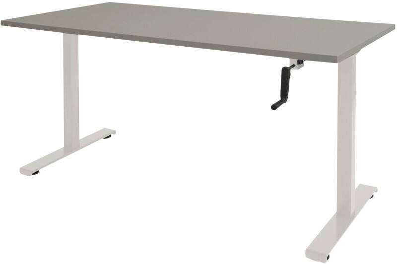 Schaffenburg Dextro Slinger Zit-sta-bureau Rechthoekig T-Voet 1.400 (B) x 800 (D) x 705 (H) mm Melamine
