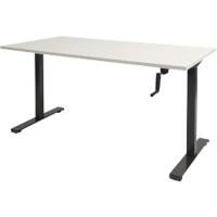 Bureau assis-debout Schaffenburg Dextro Slinger Blanc craie/noir 140 x 80 x 75 cm