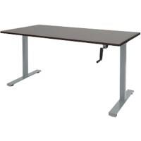 Bureau assis-debout Schaffenburg Dextro Slinger Hauteur ajustable Rectangulaire Chêne T-Pied 1400 (l) x 800 (p) x 705 (H) mm Mélamine