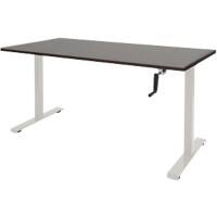 Bureau assis-debout Schaffenburg Dextro Slinger Hauteur ajustable Rectangulaire Chêne T-Pied 1400 (l) x 800 (p) x 705 (H) mm Mélamine