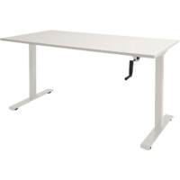 Bureau assis-debout Schaffenburg Dextro Slinger Blanc craie/blanc 160 x 80 x 75 cm