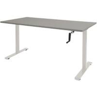 Bureau assis-debout Schaffenburg Dextro Slinger Gris, blanc 180 x 80 x 75 cm