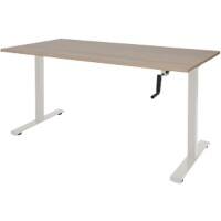 Bureau assis-debout Schaffenburg Dextro Slinger Havana Cherry/blanc180 x 80 x 75 cm