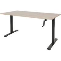 Schaffenburg Dextro Slinger Zit-sta-bureau Rechthoekig Eiken T-Voet 1.800 (B) x 900 (D) x 705 (H) mm Melamine
