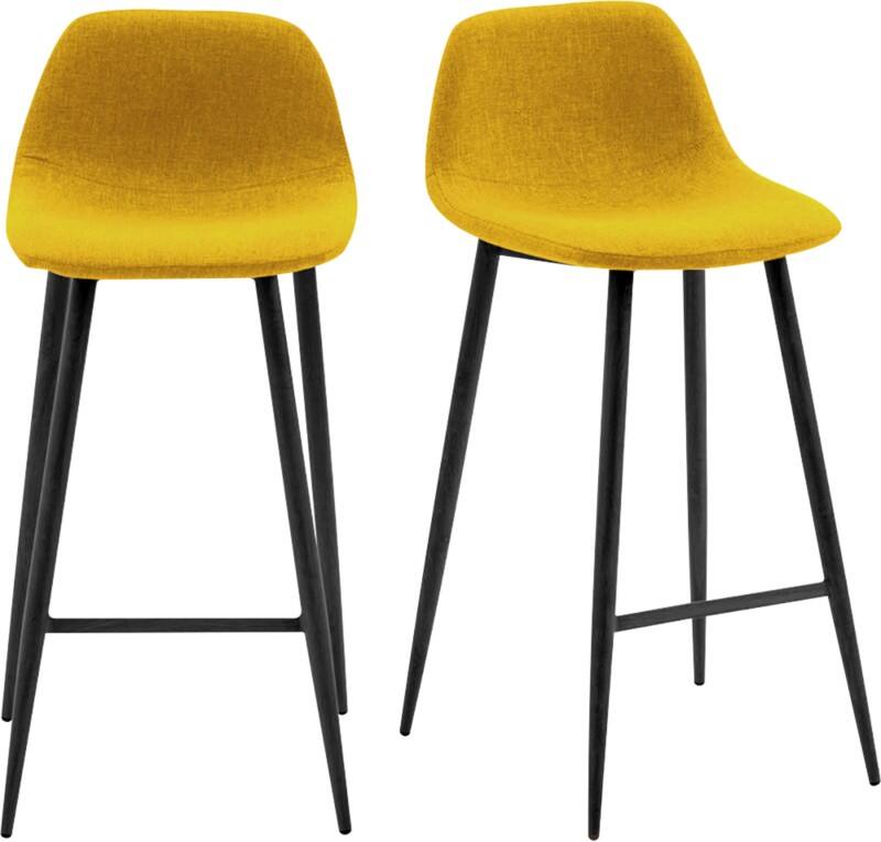meet powered by PAPERFLOW Bar Stool Saffron met Zwart Poten Pack of 2