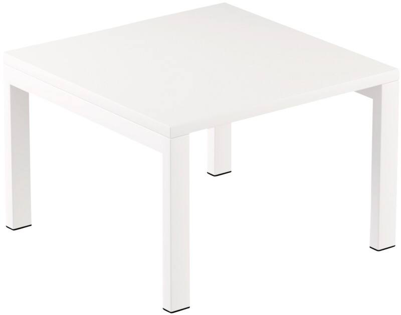 Table basse meet powered by PAPERFLOW Carré Blanc 600 x 600 x 400 mm