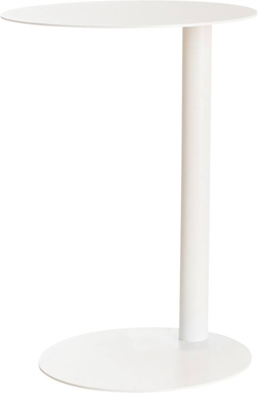 meet powered by PAPERFLOW Ronde bijzettafel Stalen blad en Easy Desk 400 x 400 x 570 mm Wit