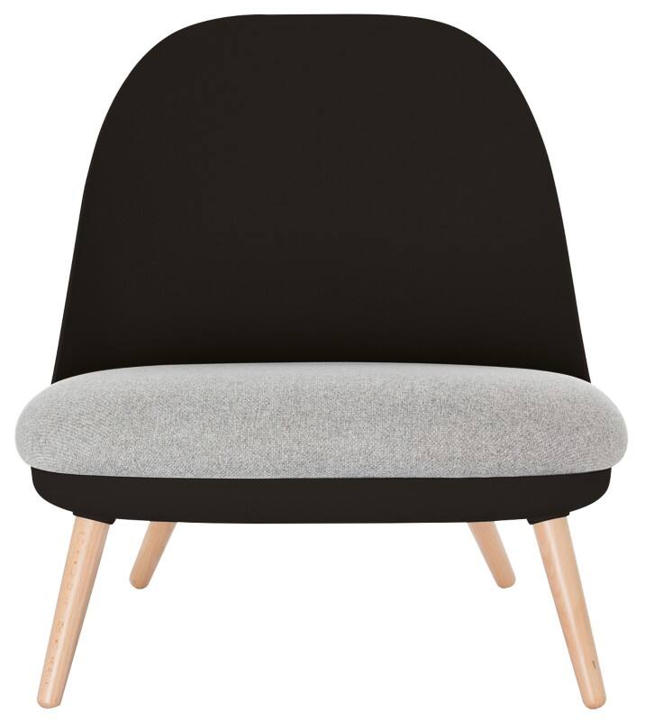 Siège de réception meet powered by PAPERFLOW Tissu Sans accoudoirs Noir Cocoon