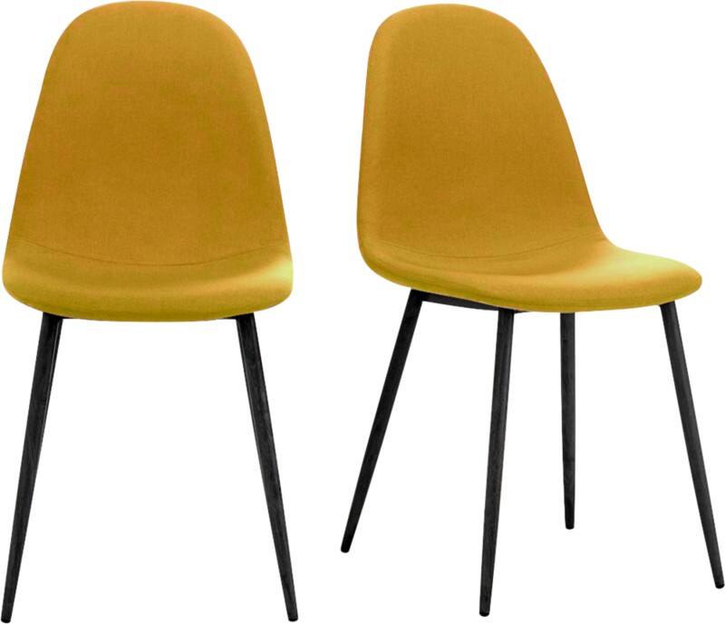 Chaises visiteur meet powered by PAPERFLOW Tissu Sans accoudoirs Doré MUST  2 Unités