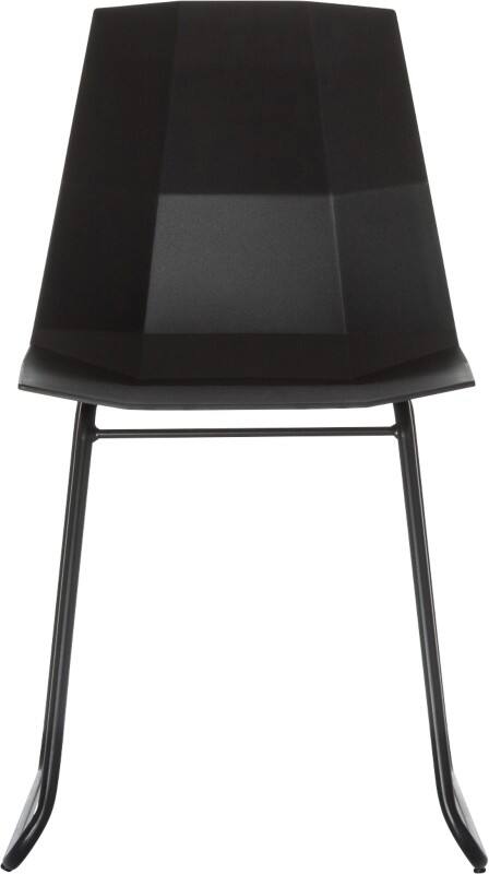 Chaises visiteur meet powered by PAPERFLOW Plastique Sans accoudoirs Noir CUBE  2 Unités